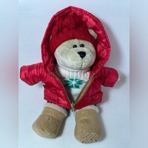 2006 Starbucks Coffee Winter Bear Plush With Removable Jacket and Mittens